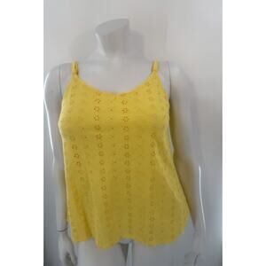 TORRID Women's Yellow Tank Top Size 0 L 12 Round Neck Lemon Tonic NWT